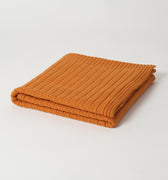Babu Merino Rib Knit Blanket - Turmeric
