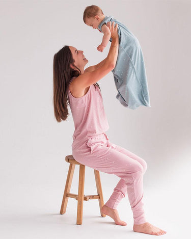 Womens Pyjama Tank | Dusk Stars - Merino & Me