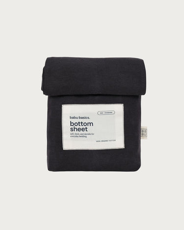 Cotton Bassinet Fitted Sheet - Charcoal