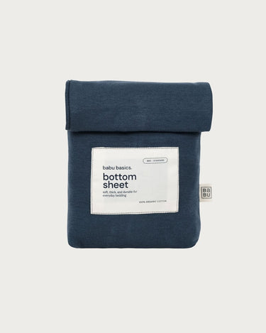 Cotton Bassinet Fitted Sheet - Denim