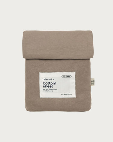 Cotton Cot Fitted Sheet - Walnut