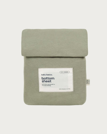 Cotton Cot Fitted Sheet - Sage