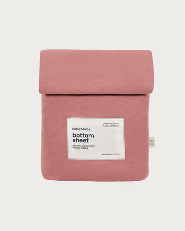 Cotton Cot Fitted Sheet - Rose