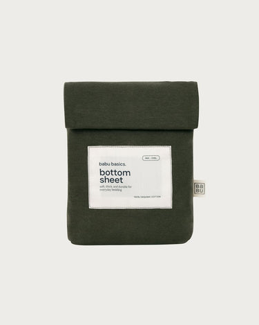 Cotton Oval Bassinet Fitted Sheet - Moss