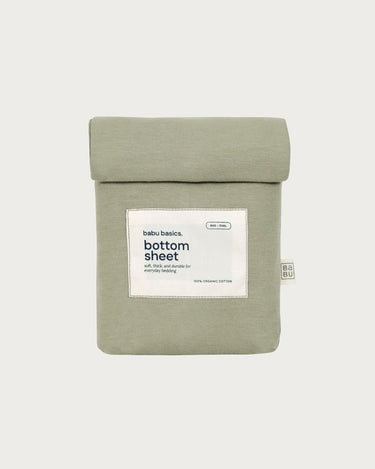 Cotton Oval Bassinet Fitted Sheet - Sage