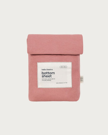 Cotton Oval Bassinet Fitted Sheet - Rose
