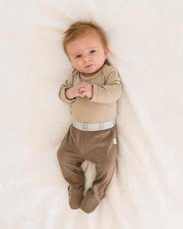 Merino Footed Leggings - Walnut