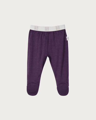 Merino Footed Leggings - Plum