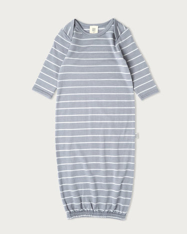 Merino Bundler Nightgown | Periwinkle Stripe