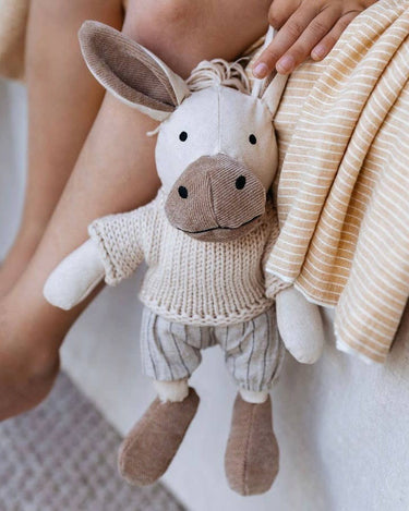 Cedric the Donkey by and the little dog laughed