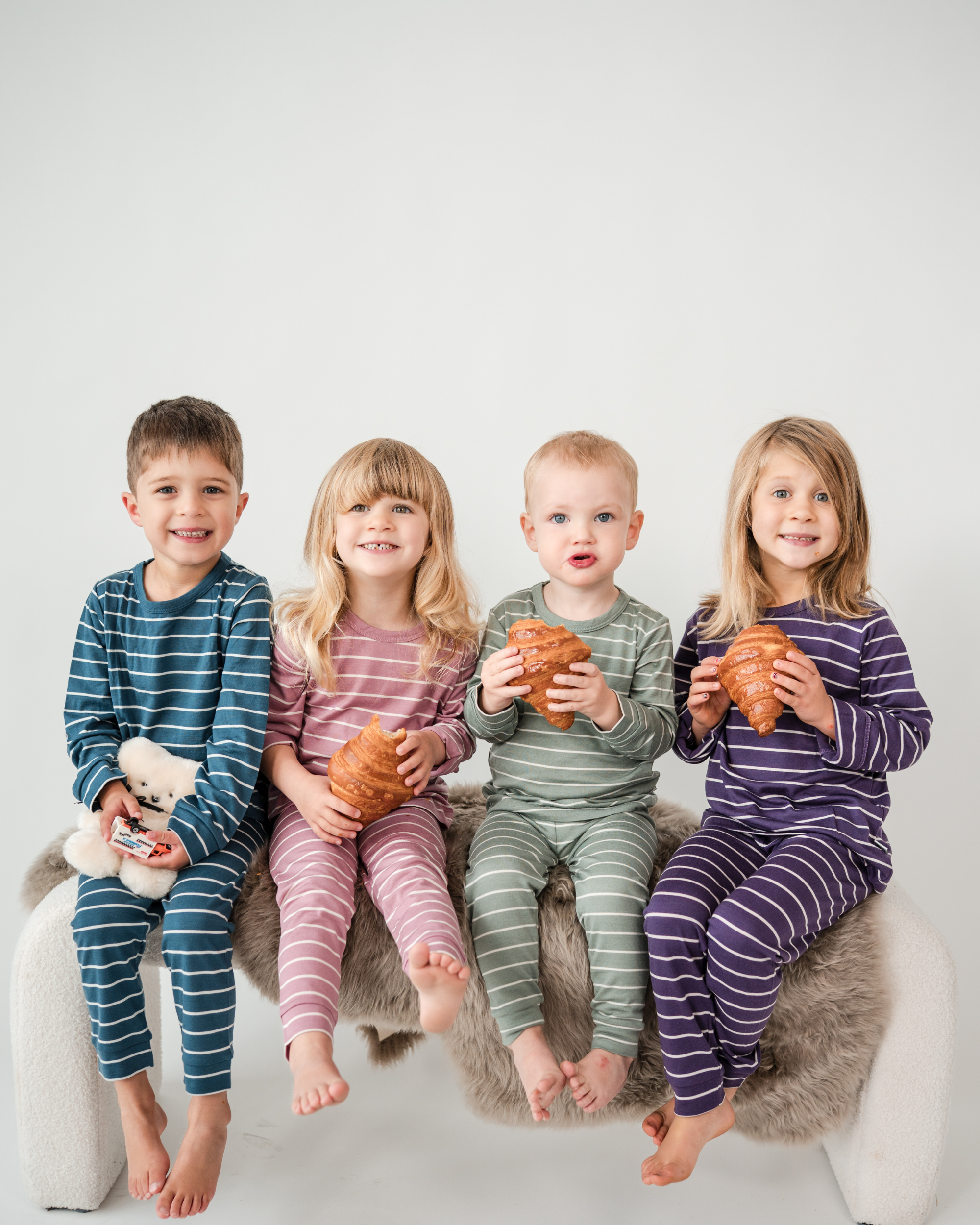 Merino PJ Set - Plum Stripe