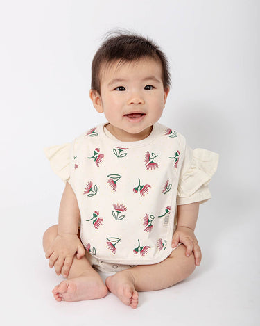 Babu Cotton Bib - Pohutukawa