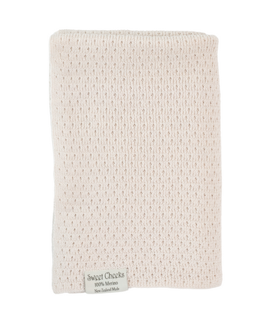 Merino Knit Blanket | Oatmeal - Merino & Me