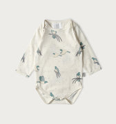 Babu Cotton Long Sleeve Bodysuit - Kereru