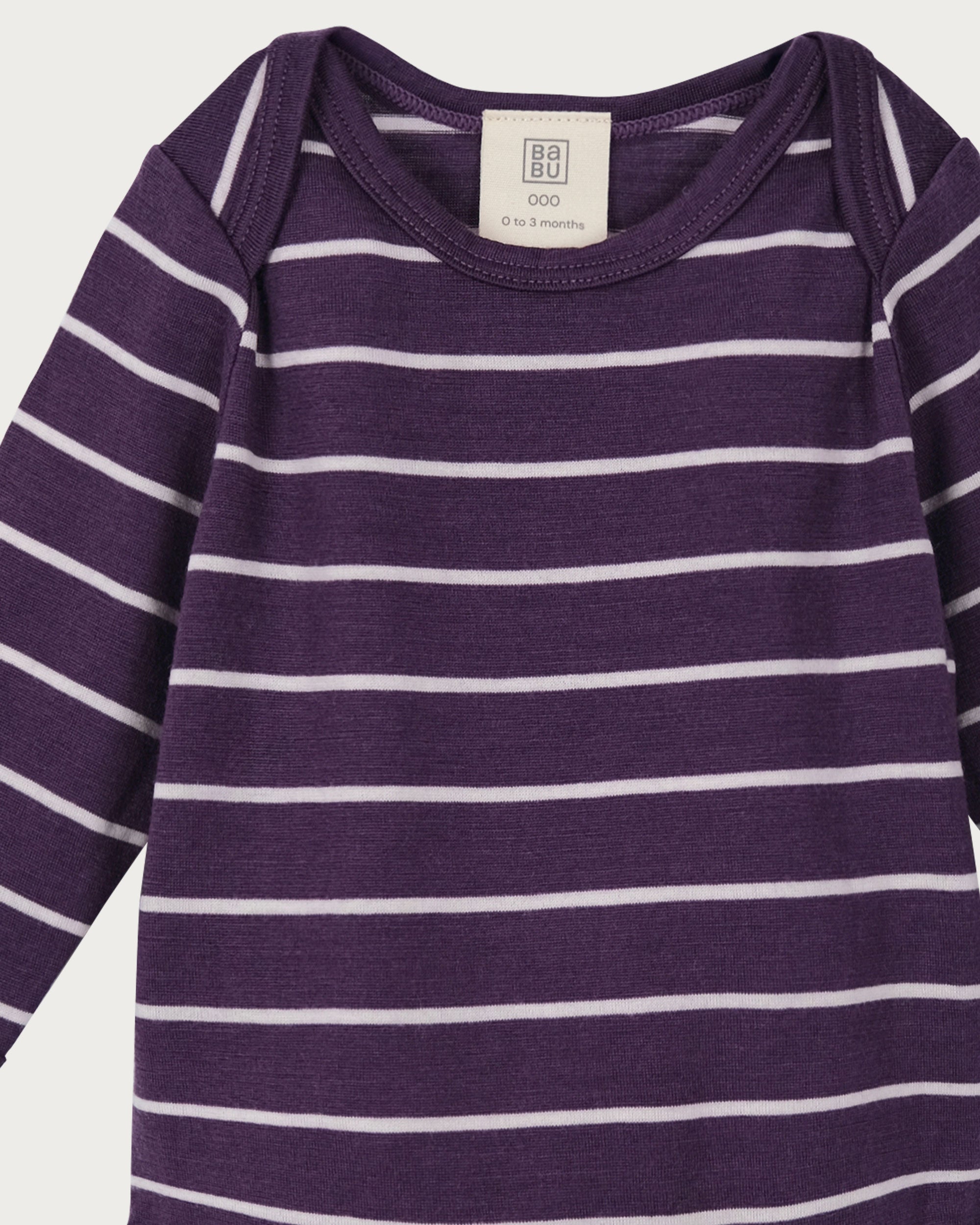 Merino Bodysuit - Plum Stripe