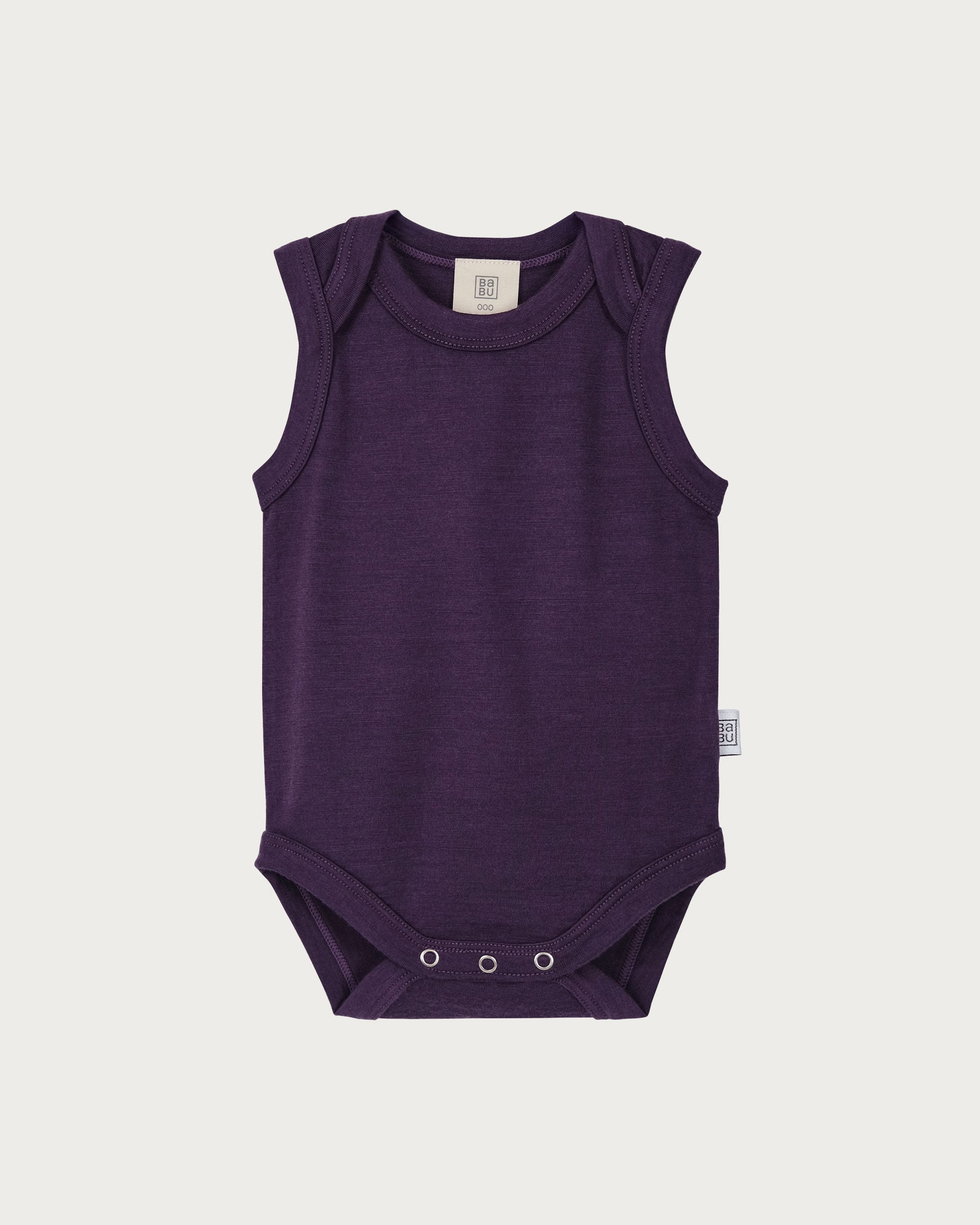 Merino Singlet Bodysuit - Plum