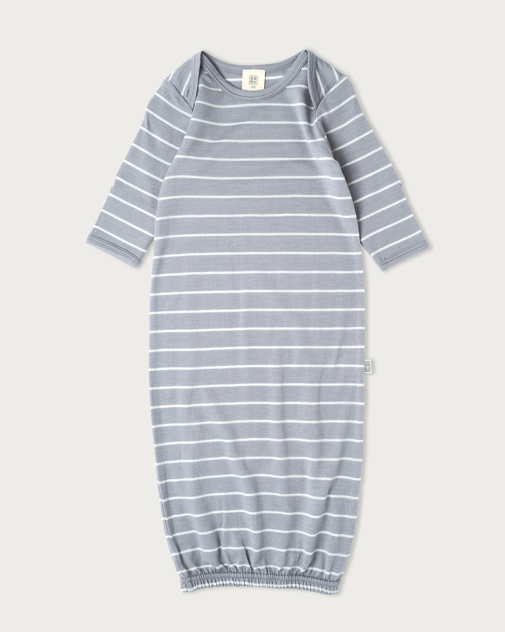Merino Bundler Nightgown - Periwinkle Stripe