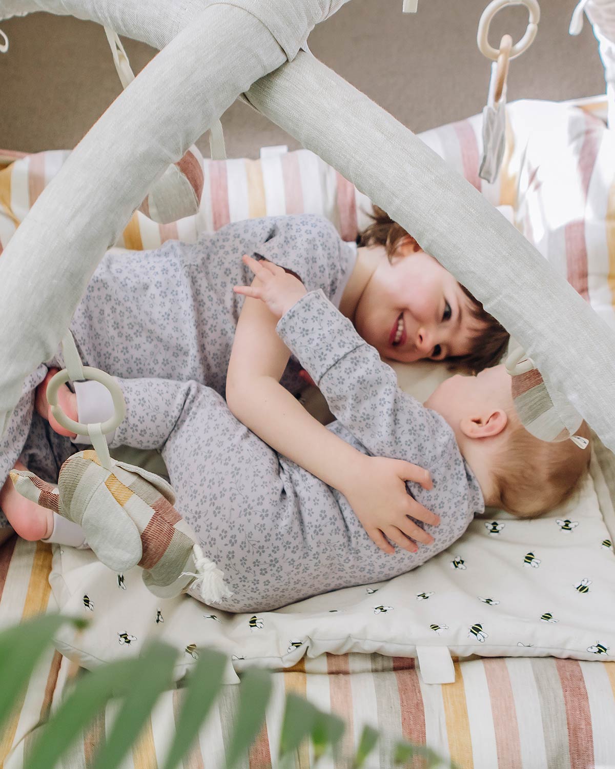 Cotton Footless Onesie - Ditsy Floral