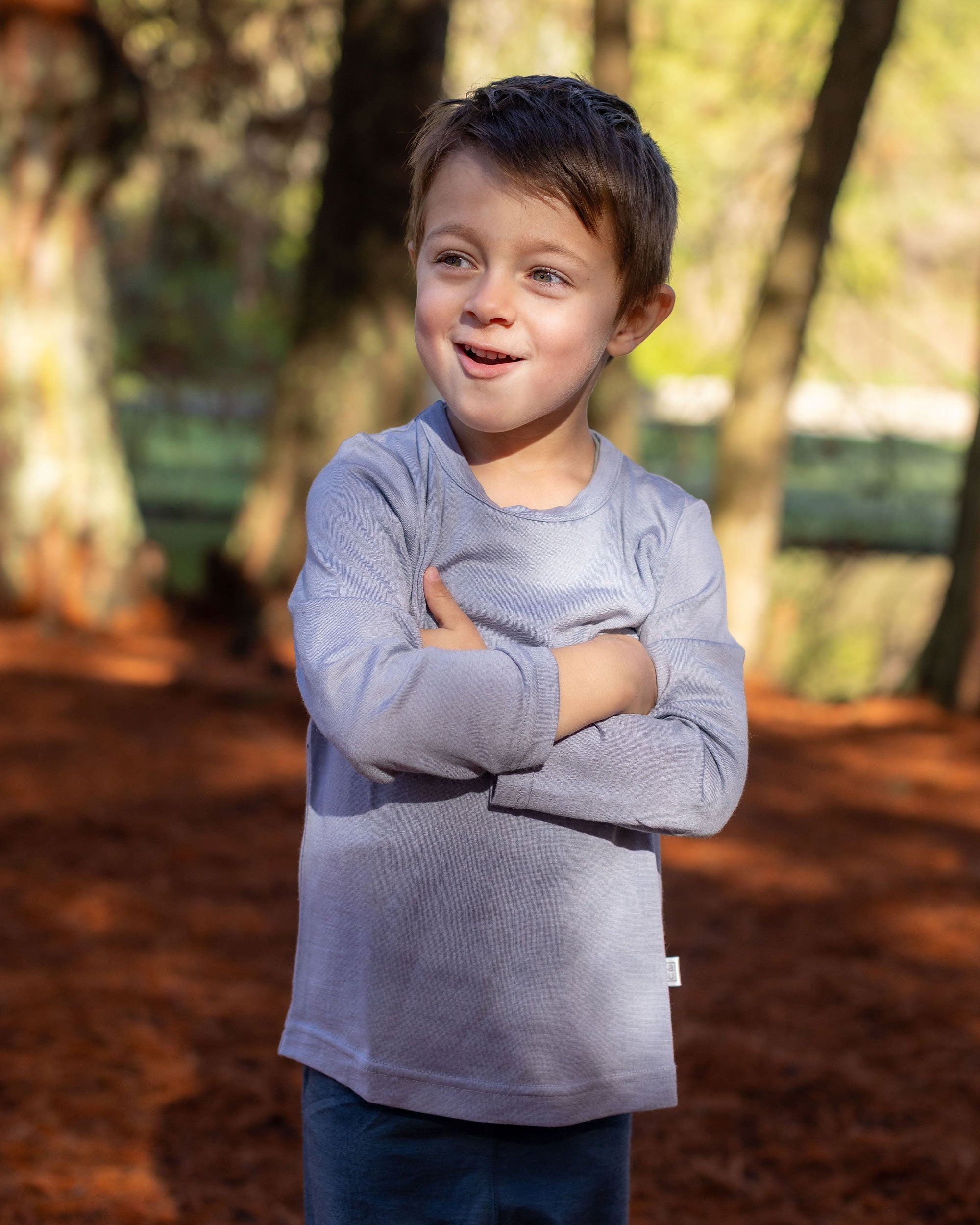 Merino Long Sleeve Tee - Periwinkle