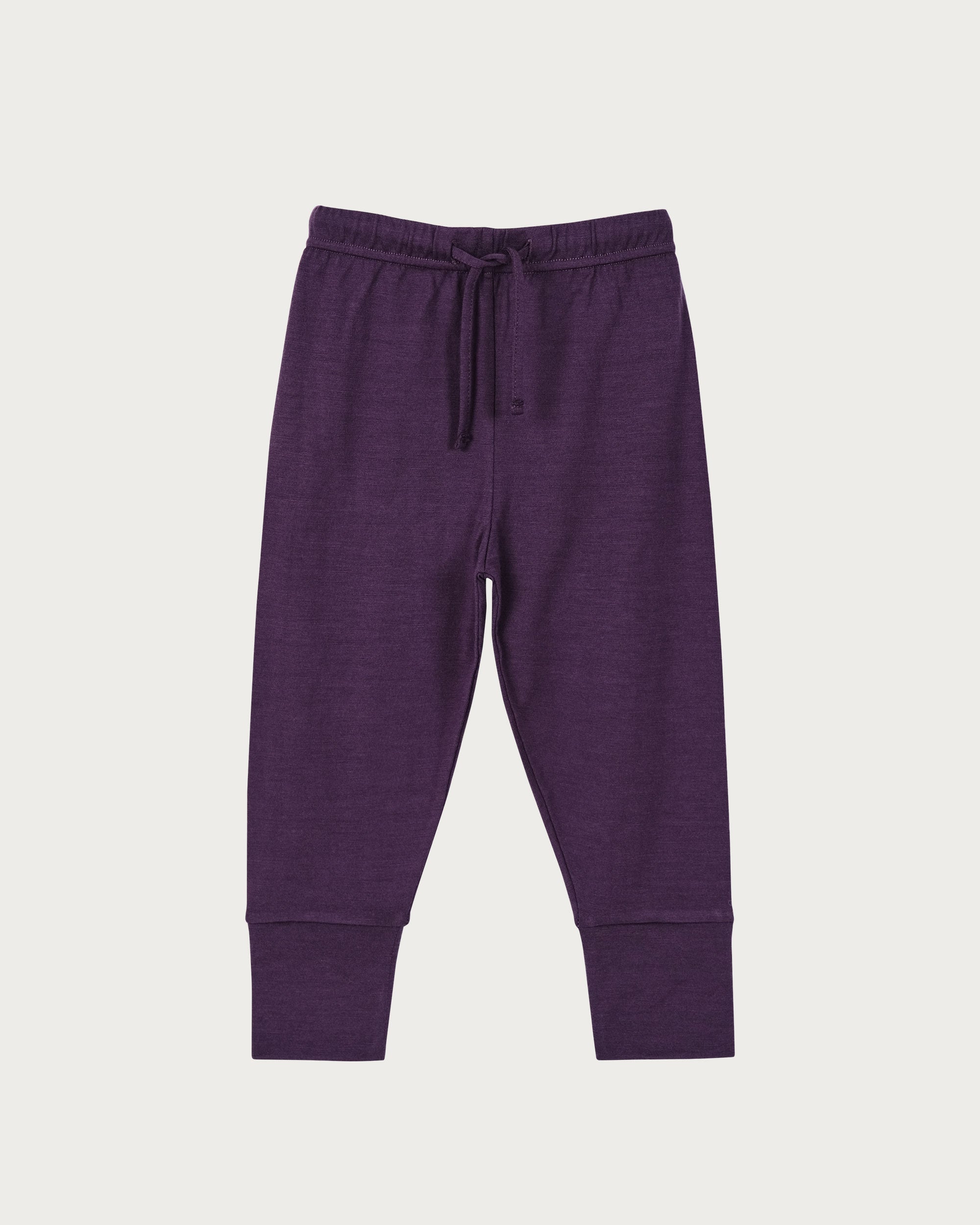 Merino Cuffed Pants - Plum