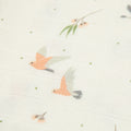 Organic cotton large muslin swaddle wrap in Australian native Galah bird print – GOTS certified double gauze – newborn baby gift – baby essentials – Babu - close up