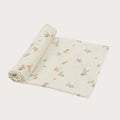 Organic cotton large muslin swaddle wrap in Australian native Galah bird print – GOTS certified double gauze – newborn baby gift – baby essentials – Babu
