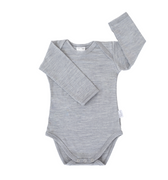 Long Sleeve Bodysuit | Grey Marle - Merino & Me