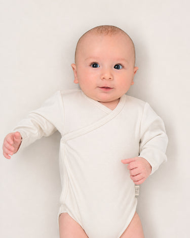 Babu Cotton Kimono Bodysuit - Cream - view 2