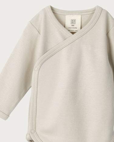 Cotton Kimono Bodysuit - Oat