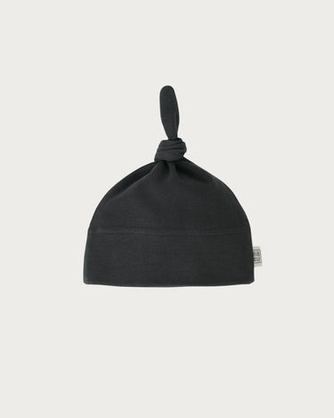 Babu Cotton Knotted Beanie - Charcoal