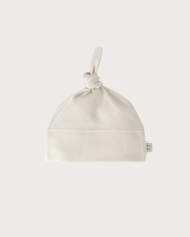 Cotton Knotted Beanie - Oat
