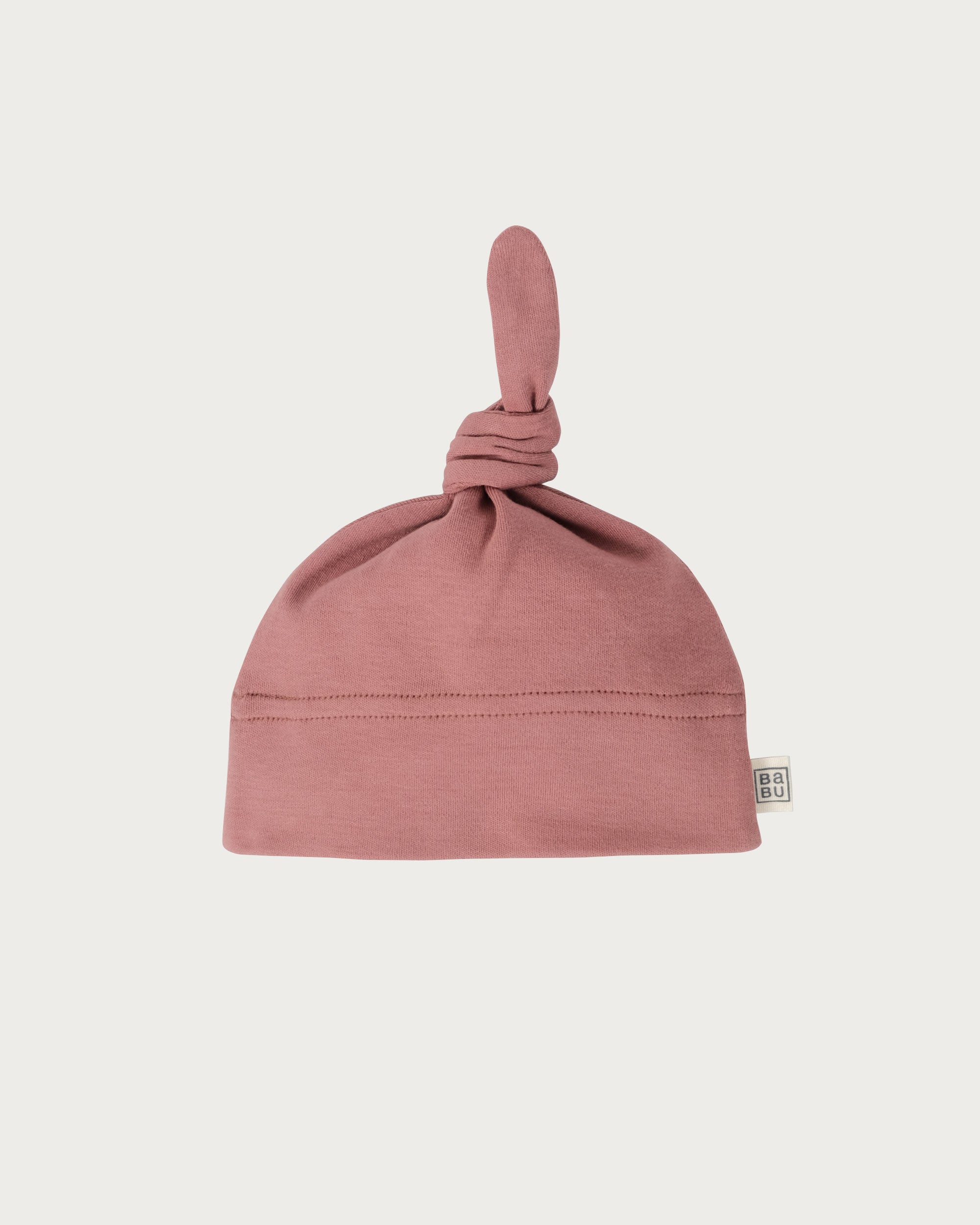 Babu Sim Rpse Babu Organic Cotton Knotted Beanie - Rose