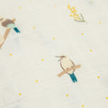 Organic cotton large muslin swaddle wrap in Australian native Kookaburra bird print – GOTS certified double gauze – newborn baby gift – baby essentials – Babu - close up