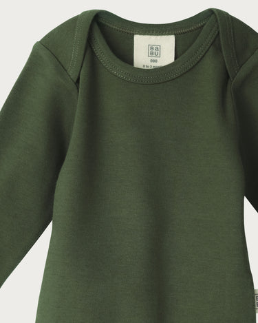 Cotton Long Sleeve Bodysuit - Moss