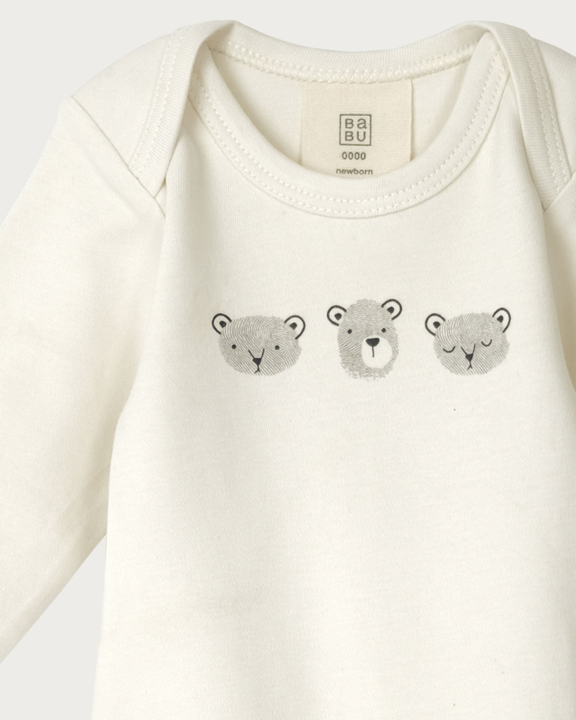 Long Sleeve Bodysuit - Fingerprint Bears