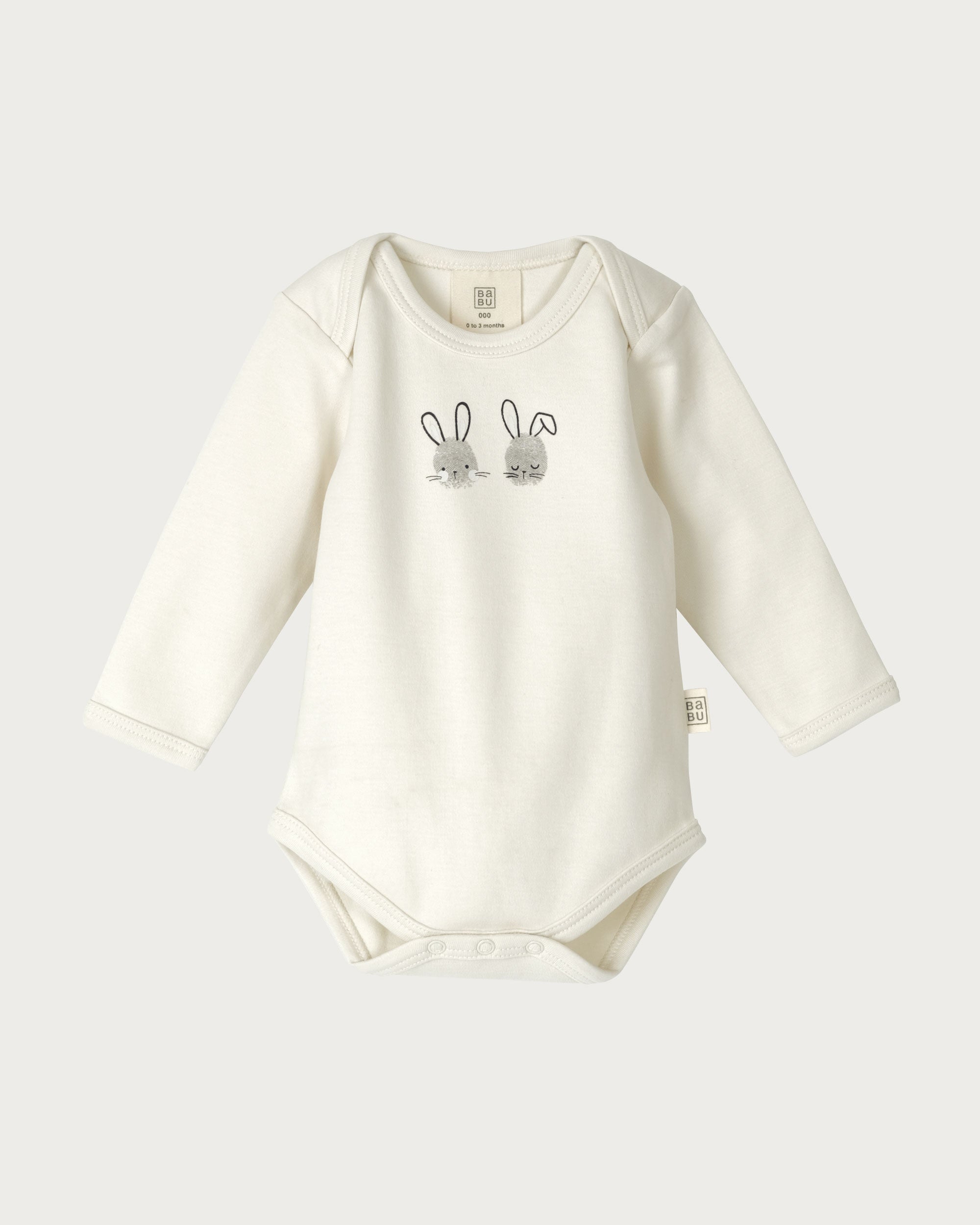 Long Sleeve Bodysuit - Fingerprint Bunnies