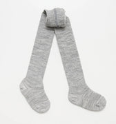 Baby & Kids Tights | Grey Marle Cable - Merino & Me