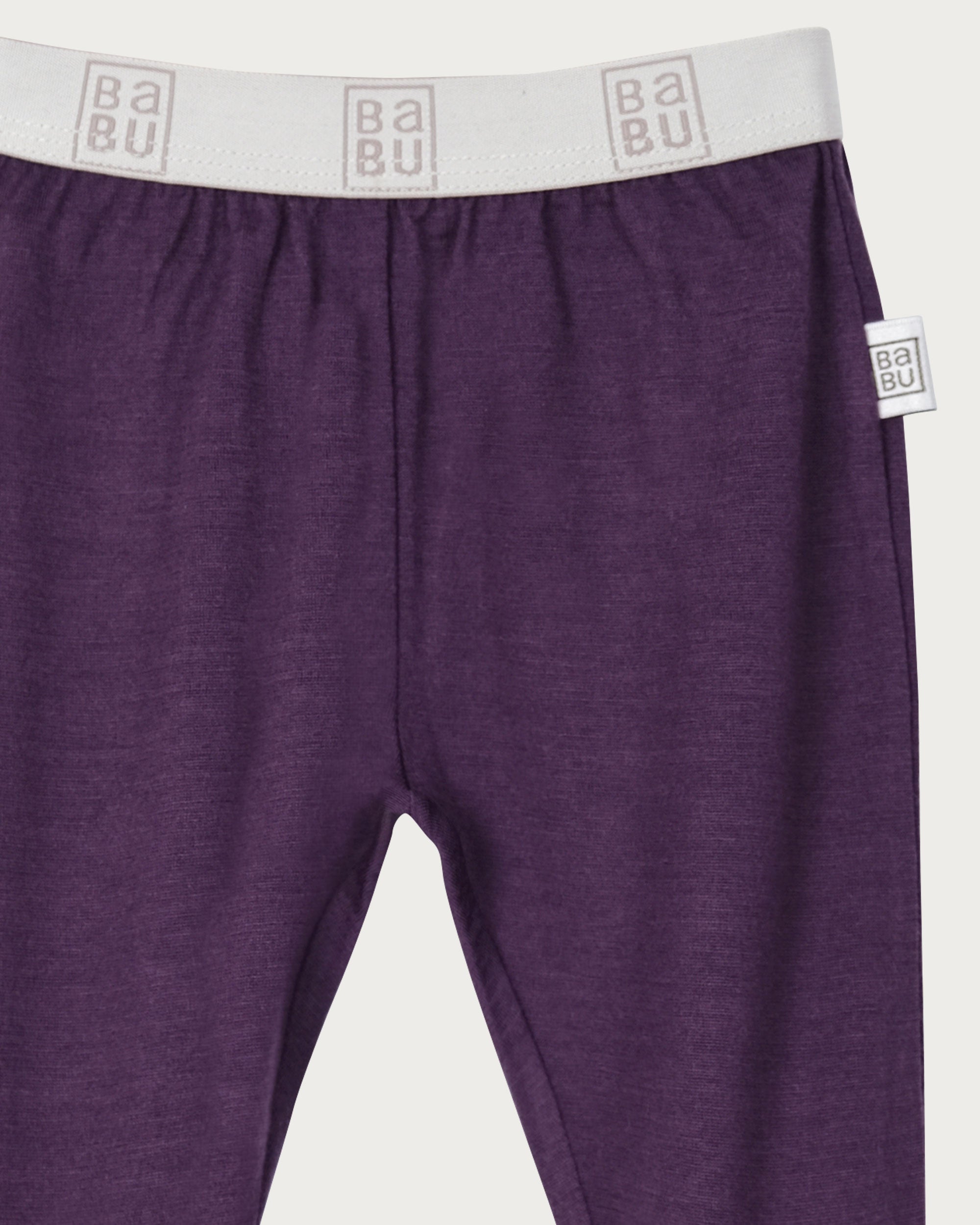 Merino Footed Leggings - Plum