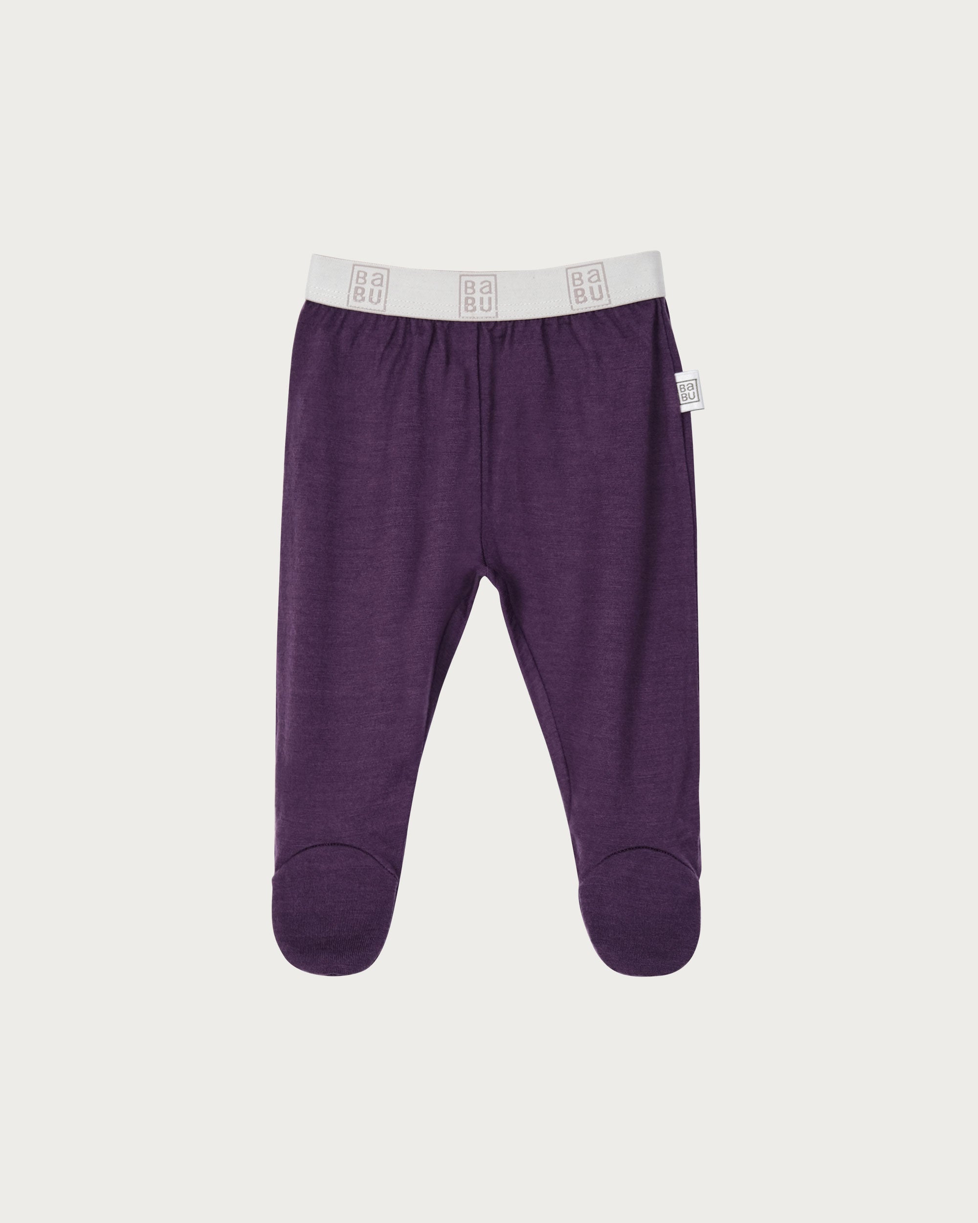 Merino Footed Leggings - Plum