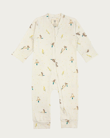 Cotton Long Sleeve Onesie - Kookaburra
