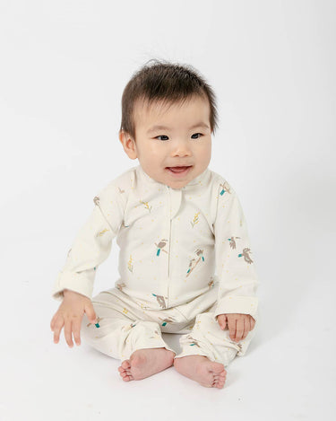 Cotton Long Sleeve Onesie - Kookaburra