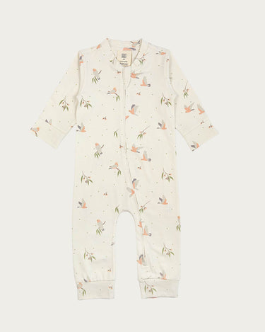 Cotton Long Sleeve Onesie - Galah