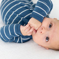 Babu Merino Long Sleeve Bodysuit - Denim Stripe - view 8