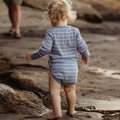 Babu Merino Long Sleeve Bodysuit - Periwinkle Stripe - view 4