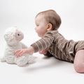 Babu Merino Long Sleeve Bodysuit - Walnut Stripe - view 7