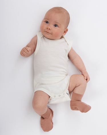 Babu Merino Singlet Bodysuit - Cream - view 2