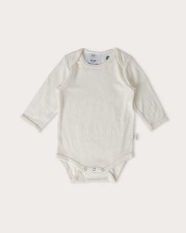Babu Merino Long Sleeve Bodysuit - Cream