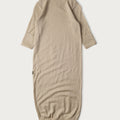Babu Merino Bundler Nightgown - Mushroom - back view