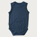 Babu Merino Singlet Bodysuit - Denim - back view