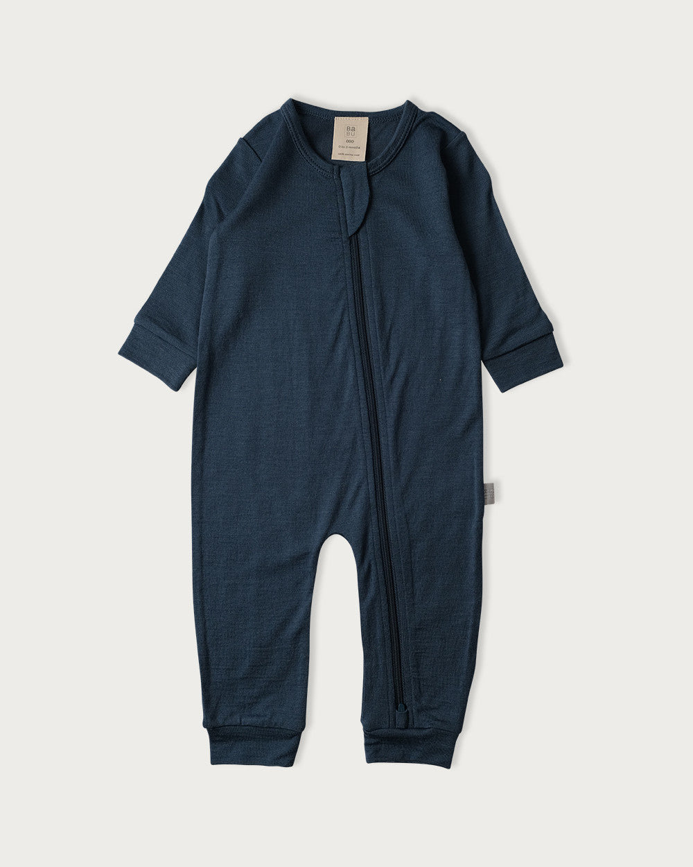 Merino Footless Onesie - Denim